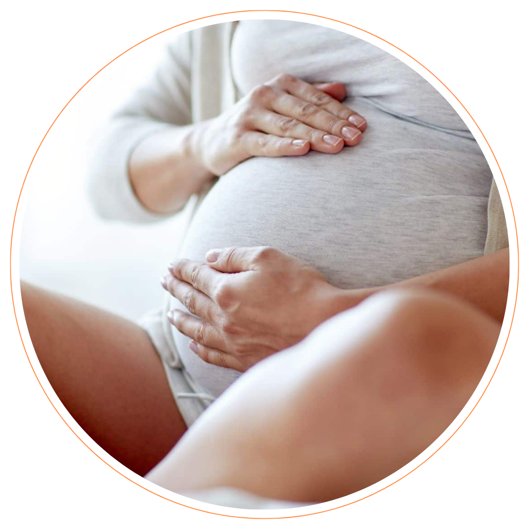 NIPT.ie-Prenant-woman-bump Pregnant woman holding bump
